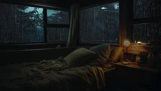Rainy Night | Just 5 Minutes to Fall Asleep Fast with Gentle Rain on Window at Night | Healing Rain