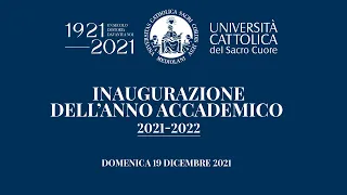 🔴 LIVE! INAUGURAZIONE DELL’ANNO ACCADEMICO 2021-2022