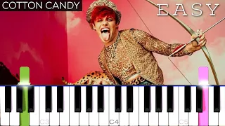 YUNGBLUD - cotton candy | EASY Piano Tutorial