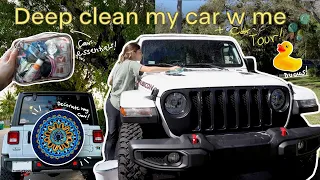 Deep clean my JEEP + accessories tour 🫧🧽