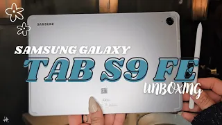 Unboxing Samsung Galaxy Tab S9 FE | Aesthetic and Calm | ASMR | Silver 128GB