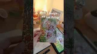 How I design an art print! 📖🍉🌻🖋🌿🐈