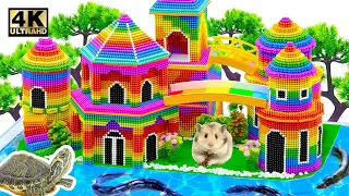 Build Most Color Castle And Moat Around For Catfish From Magnetic Balls | ASMR Video