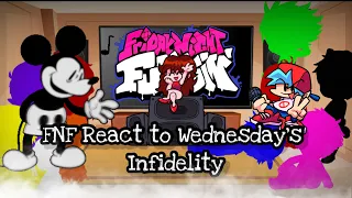 FNF React To Wednesday's Infidelity||Friday Night Funkin'||ElenaYT.