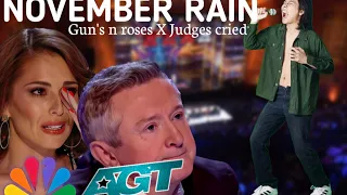 AMERICA'S GOT TALENT | JUDGES CRY SUPER AMAZING VOICE SINGING SONG NOVEMBER RAIN PARODY!