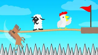 *IMPOSSIBLE* TIGHTROPE Vs RUNNER In Ultimate Chicken Horse!