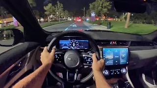 2021 Jaguar F-Pace SVR POV Night Drive (3D Audio)(ASMR)