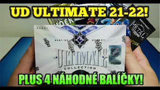 2021-22 UPPER DECK ULTIMATE Hobby Box Break! + 4 náhodné balíčky! Hokej karty NHL! Unboxing!