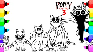 Poppy Playtime Chapter 3 New Coloring Pages / How to Color EVOLUTION OF CATNAP BOSSES [NCS MUSIC]