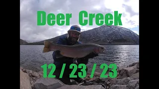 December fly fishing at Deer Creek reservoir