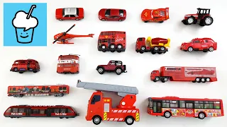 Red vehicles collection with tomica siku Disney cars トミカ