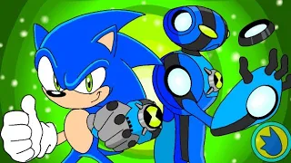 Sonic transforms into Ultimate Echo Echo from Ben10