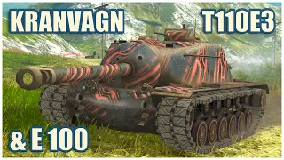 T110E3, E 100 & Kranvagn • WoT Blitz Gameplay