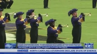 Radio station protests ECU student band protest