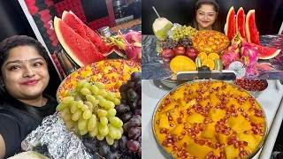 FIRST TIME FRUITS MUKBANG ON MADDYEATS CHANNEL | FULL BEHIND THE SCENES | MANGO SAGO RECIPE