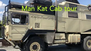 Inside of the Cabine of our Man Kat RV Camper truck | 10 000 words of inspiration