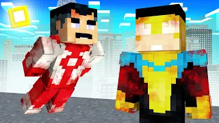 Invincible and Omni Man in Fisk Superhero Minecraft Mod! (Invincible Season 2)