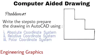 6. CAD | Problem#1 | Absolute, Relative and Polar Coordinate System