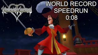 KH RE: COM [Sora Proud Mode] Captain Hook [WR] Speedrun 0:08 [WORLD RECORD]