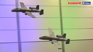 GIANT A-10 WARTHOG TANK BUSTER JETS INDOOR and CLOSE FORMATION