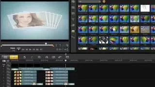 Шаблон "Колода из 5 фотографий" для слайд шоу в программе Corel VideoStudio ProX-6