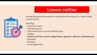 Unit 5 Lesson 7 - Cybersecurity:  Types of Malware