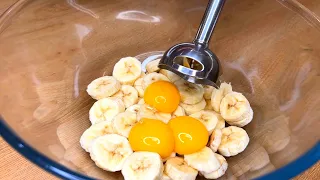 Das Rezept ist nur 2 Bananen und 3 Eier! Keine Tricks  Einfaches Frühstücksrezept!