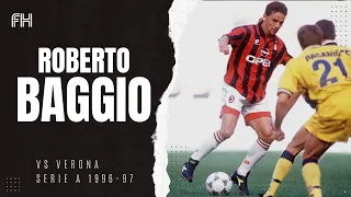 Roberto Baggio ● Goal and Skills ● AC Milan 4-1 Verona ● Serie A 1996-97