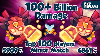 Inquisitor Top 100 Players mirror match = 100+ Billion Damage | PVP Rush Royale 進擊的皇室