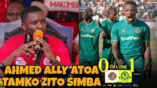 Alichokisema AHMED ALLY Atoa Tamko Zito SIMBA Baada ya YANGA Kushinda 1-0 Dhidi ya MASHUJAA