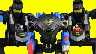 Batman & Robin Go After The Joker Riddler Bane Replicate Transforming Batbot Robot