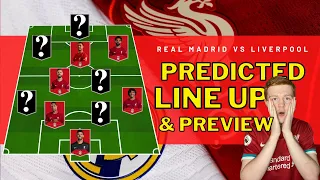 REAL MADRID vs LIVERPOOL! Starting XI PREDICTIONS & PREVIEW!