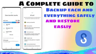 Backup - Reset - Restore each and everything in Samsung phones using SD card through Smart switch