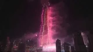 New Year 2015 Fireworks Dubai   Burj Khalifa Downtown Dubai New Year's Celebrations 2015