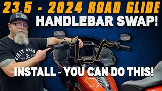 ⚡Easy 23.5 - 2024 Road Glide Handlebars Install!⚡@harleydavidson