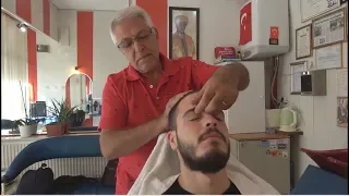 OLD SCHOOL TURKISH BARBER MASSAGE•HAIR TRIMMING•THREADING | UNINTENTIONAL ASMR