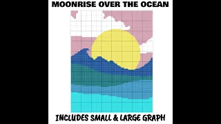 Moonrise Over The Ocean C2C & Tapestry Crochet Pattern & Chart by Magic Yarn Pixels