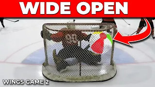 NEVER move out of the way | GoPro Hockey Goalie [HD] - Wings Game 2