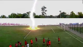 Frightening Weather Conditions During Football Matches | Soccer's Worst Weather Conditions