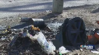 Jackie Robinson statue found 'dismantled and burned'