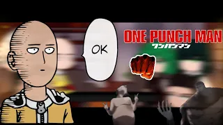 One Punch Man react to Saitama Vs Attack On Titan / OPM / AOT || Gacha Club || ワンパンマン