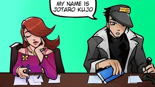 Jotaro in College JoJo Comic Dub