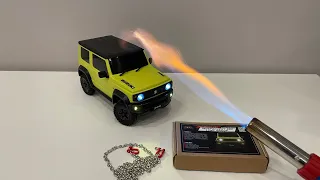 Xiaomi 1/16 Burning🔥Jimny🔥(Сжигаем Джимни) and New Upgrade (towbar, cable and spare wheel)