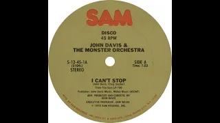 John Davis & The Monster Orchestra ‎– I Can't Stop ℗ 1976