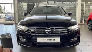 New VOLKSWAGEN Passat 2021 (Facelift) - base LED lights demonstration & details (R-Line)