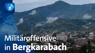 Von Armenier:innen bewohnte Region: Aserbaidschan greift Bergkarabach an