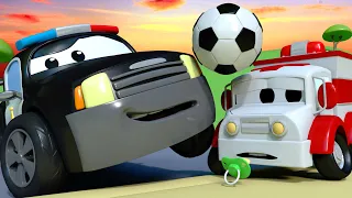 La Super Patrulla - El Misterio del Balón de Fútbol - Auto City | Dibujos animados de carros