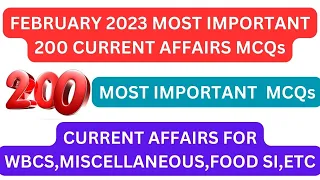 FEBRUARY 2023 MOST IMPORTANT 200 CURRENT AFFAIRS MCQs