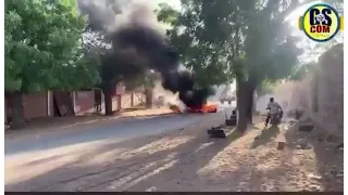 Urgent : Pneus brulés en sur l’axe Hopital Louga vers Garage Fadiar