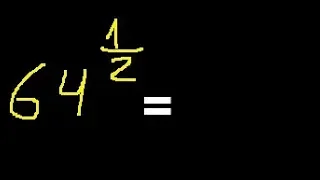 64 elevado a la 1/2 . 64 a la 1/2 con procedimiento . numero con exponente FRACCION